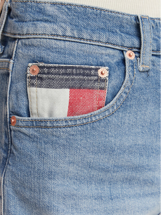 Tommy Jeans Tommy Jeans Džinsiniai šortai Colour-Blocked Coin DW0DW22692 Šviesiai mėlyna Regular Fit