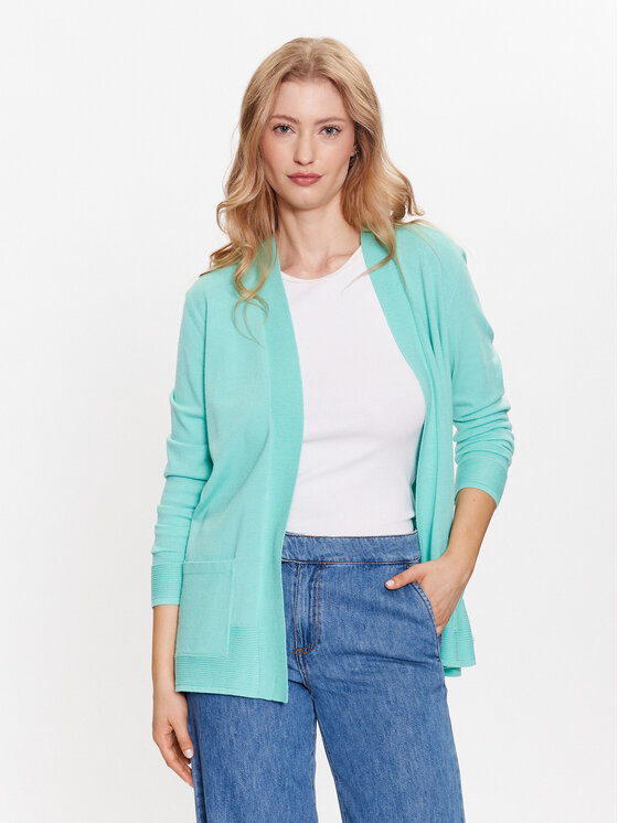 Olsen Olsen Pletena jopica 11003992 Zelena Regular Fit