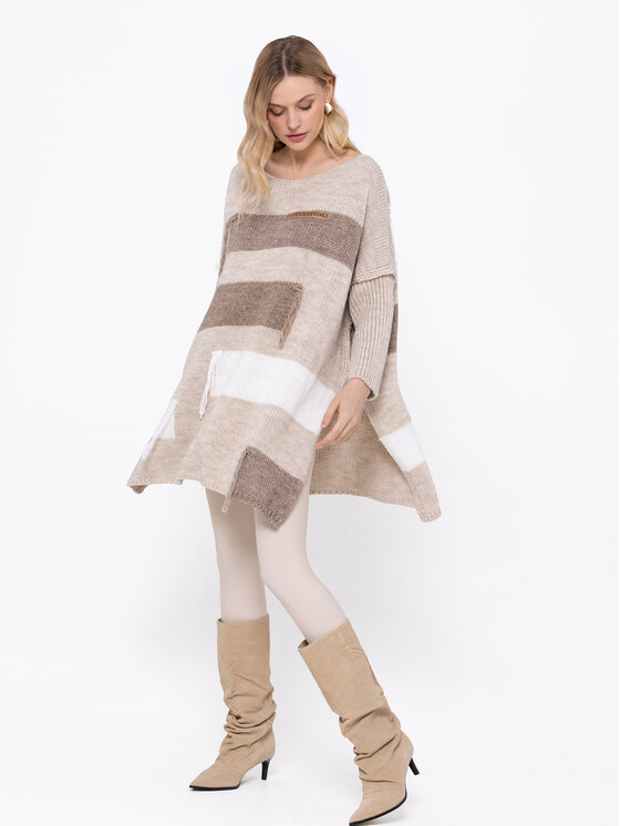 LIDIA KALITA LIDIA KALITA Sweter Montmarte Beżowy Oversize