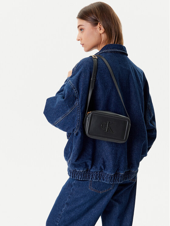 Calvin Klein Geantă Bold Ck Camera Bag LV04F3220G Negru