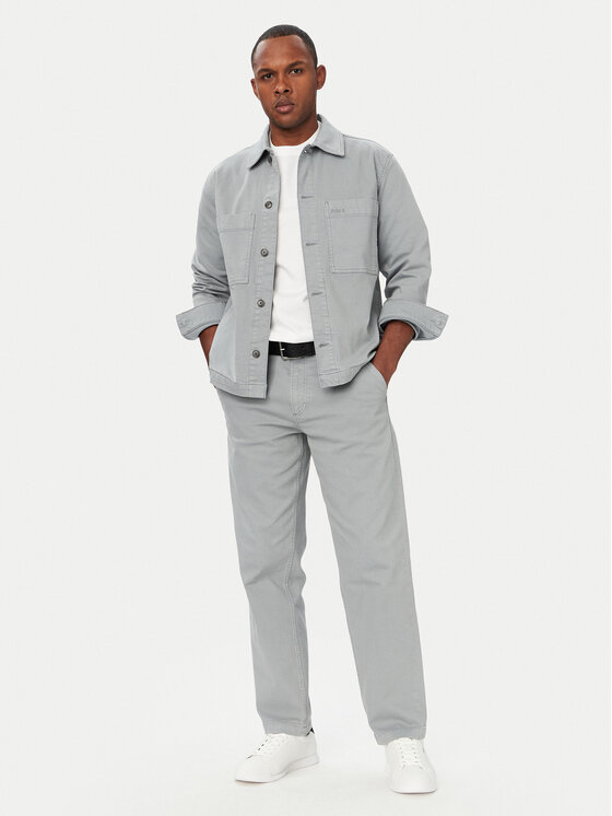BOSS BOSS džínsová košeľa Laredo-3 50566354 Svetlosivá Regular Fit