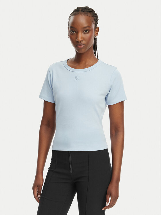 HUGO Tricou Deloris 50512002 Albastru deschis Regular Fit