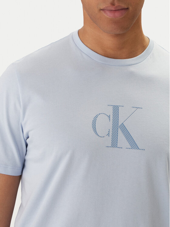 Calvin Klein Calvin Klein T-Shirt LV04RF853G Błękitny Regular Fit