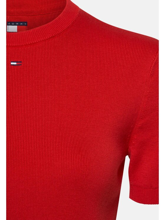 Tommy Jeans Tommy Jeans Πουλόβερ TJW ESSENTIAL SS SWE Κόκκινο Casual Fit