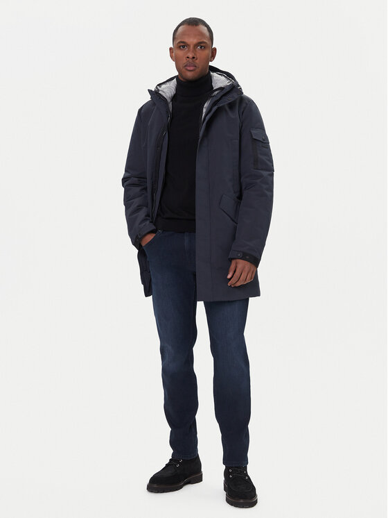Geox Geox Parka Velletri M5628F T3285 F1624 Granatowy Regular Fit