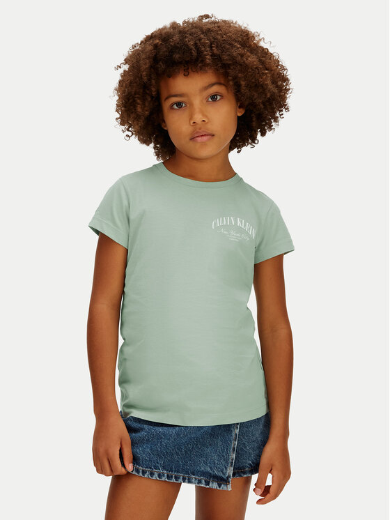 Calvin Klein Jeans Tricou LVCKSJA23G Verde deschis Slim Fit