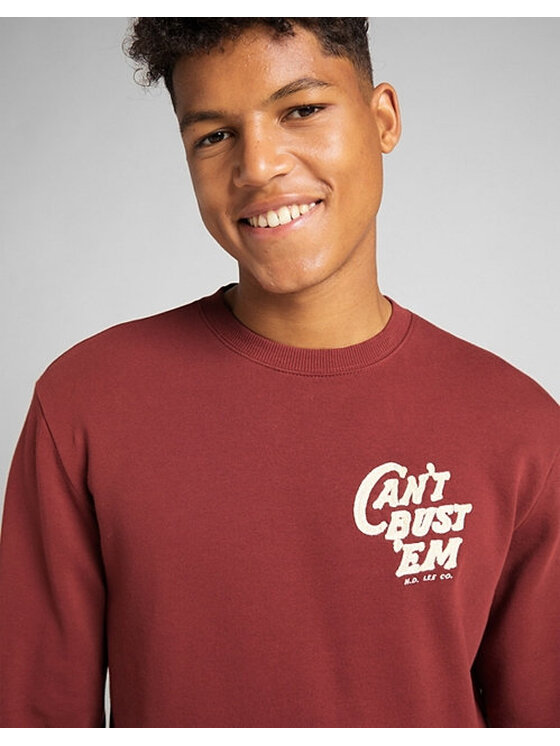Lee Lee Felpa CANT BUST Rosso Regular Fit