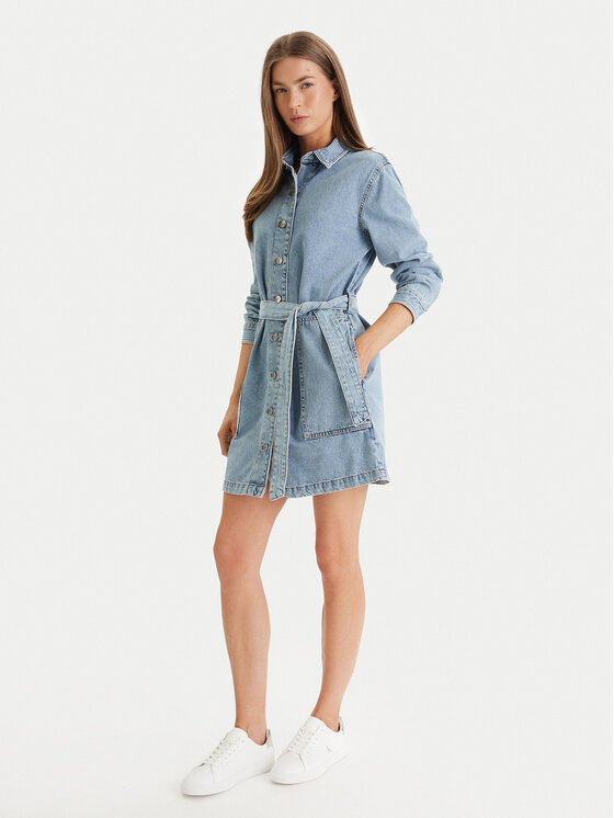 Calvin Klein Jeans Calvin Klein Jeans Džinsa kleita LV047F671G Zils Regular Fit