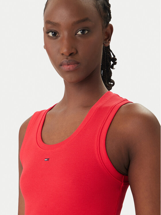 Tommy Jeans Tommy Jeans топ Essential DW0DW20673 Червен Slim Fit