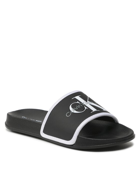 Calvin Klein Jeans Natikače Logo Pool Slide V3B0-80630-1172 S Crna