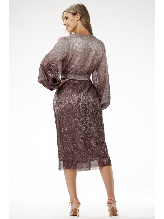 Awama Awama Abito da sera A702 Marrone Basic Fit