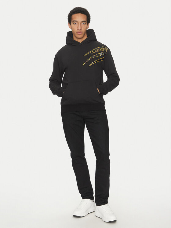 Plein Sport Plein Sport Μπλούζα SAEC MJB3588 STE001N Μαύρο Relaxed Fit