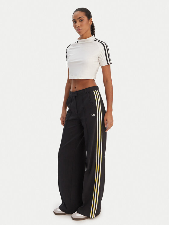 adidas adidas Hlače iz tkanine Sport Tailored KD2963 Črna Wide Leg
