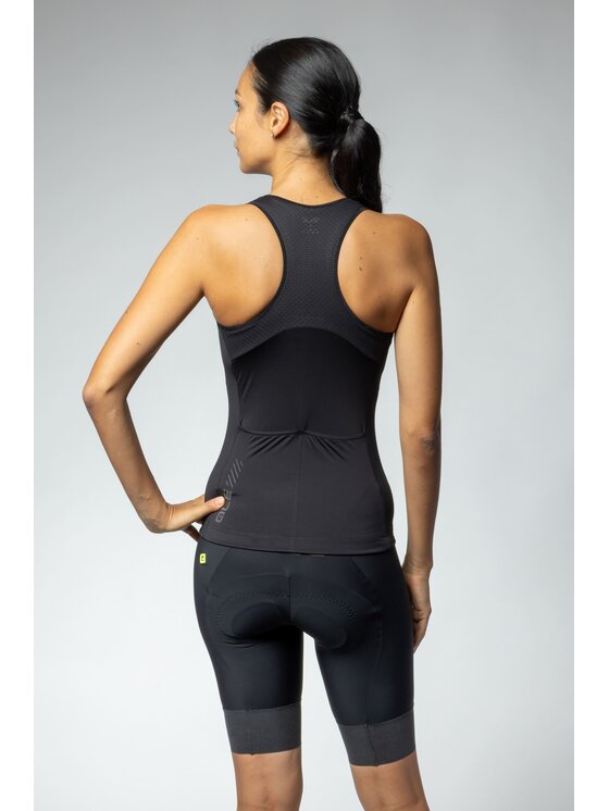 Alé Cycling Alé Cycling Koszulka rowerowa Solid Color Block Tank Top Czarny Regular Fit