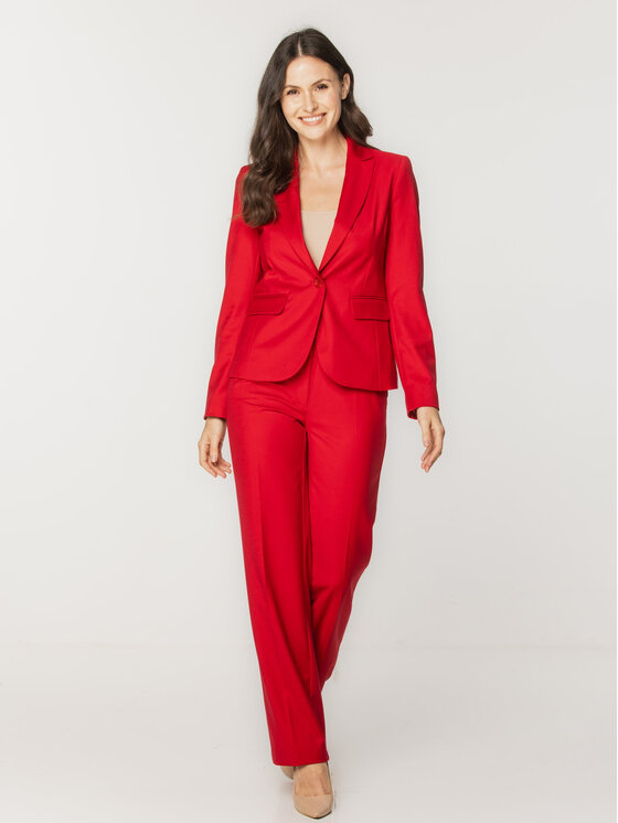 Willsoor Willsoor Marynarka 67837 Czerwony Regular Fit