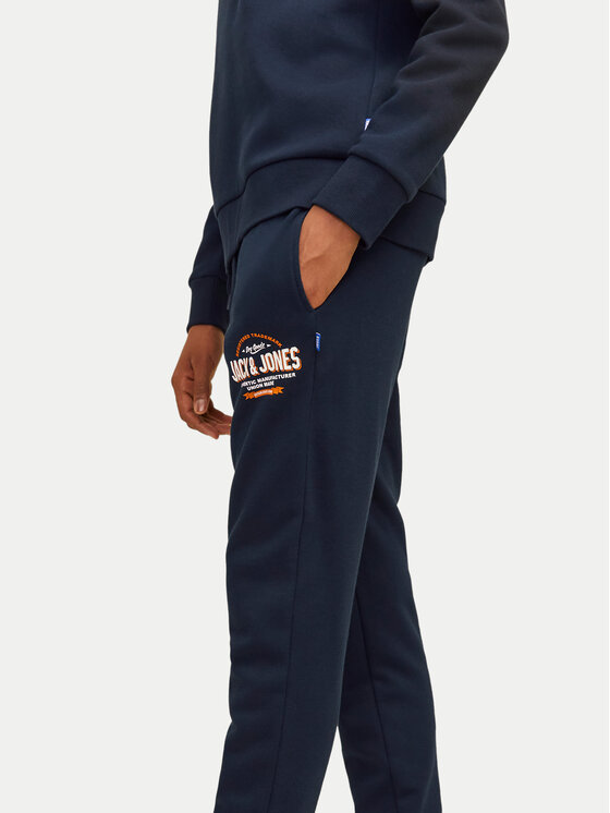 Jack&Jones Junior Jack&Jones Junior Spodnji del trenirke Logo 12258851 Mornarsko modra Slim Fit