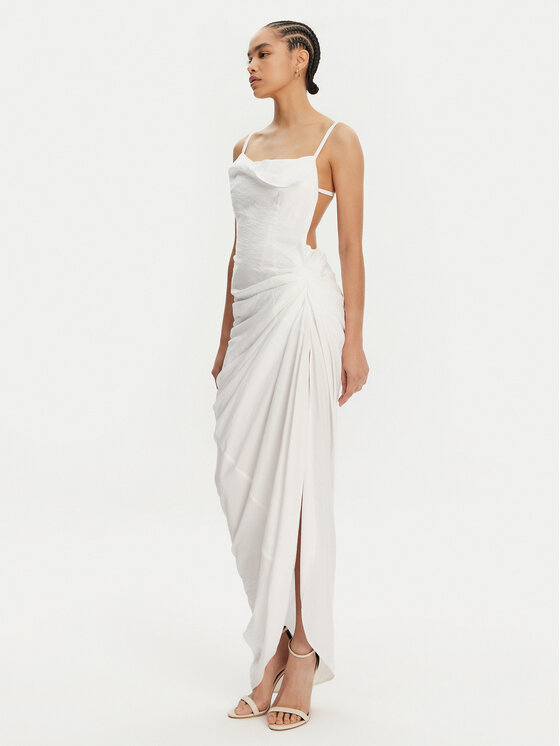 JACQUEMUS JACQUEMUS Večerní šaty 21E243DR001-1020 Bílá Regular Fit