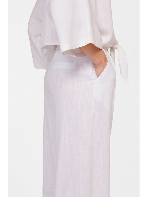 LE POSSÉ LE POSSÉ Pantaloni di tessuto SP Bianco Regular Fit