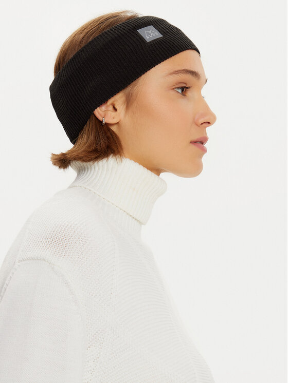 Buff Buff Opaska materiałowa Crossknit Headband Solid 126484.999.10 Czarny