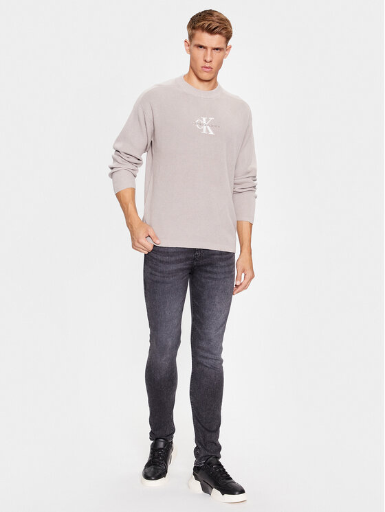 Calvin Klein Jeans Calvin Klein Jeans Sweter J30J322460 Szary Loose Fit