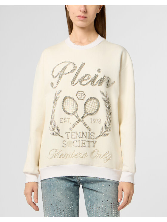 PHILIPP PLEIN PHILIPP PLEIN Bluza 30523 Biały Regular Fit