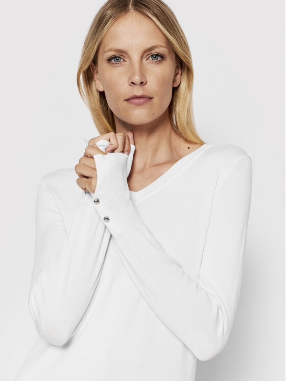 Guess Guess Svetr W2YR31 Z2V62 Bílá Regular Fit