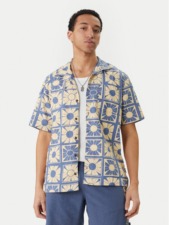 Quiksilver Quiksilver Marškiniai Schank EQYWT04632 Mėlyna Regular Fit