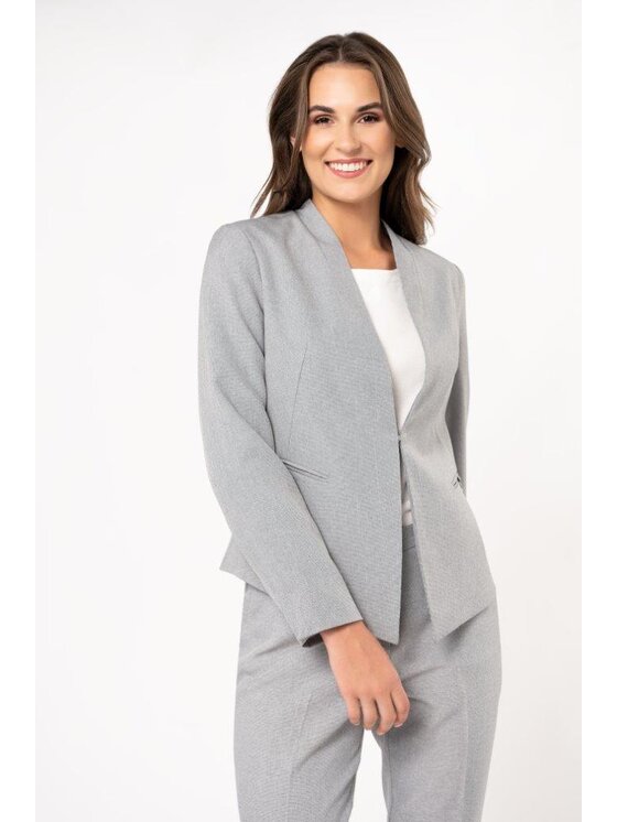 QUIOSQUE QUIOSQUE Sako SARA BLAZER Šedá Regular Fit