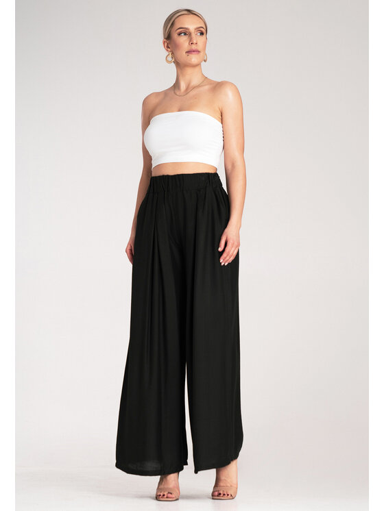 FIGL FIGL Dámske nohavice M1158 Čierna Regular Fit