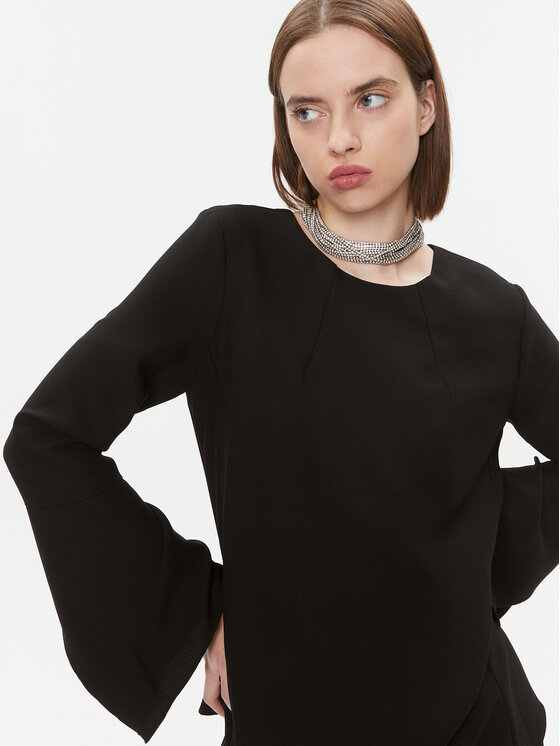 DKNY DKNY Блузка UI3T2180 Чорний Regular Fit