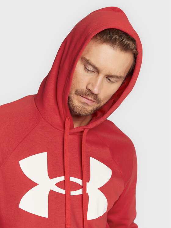 Under Armour Under Armour Bluza Ua Rival Fleece Big Logo 1357093 Czerwony Loose Fit