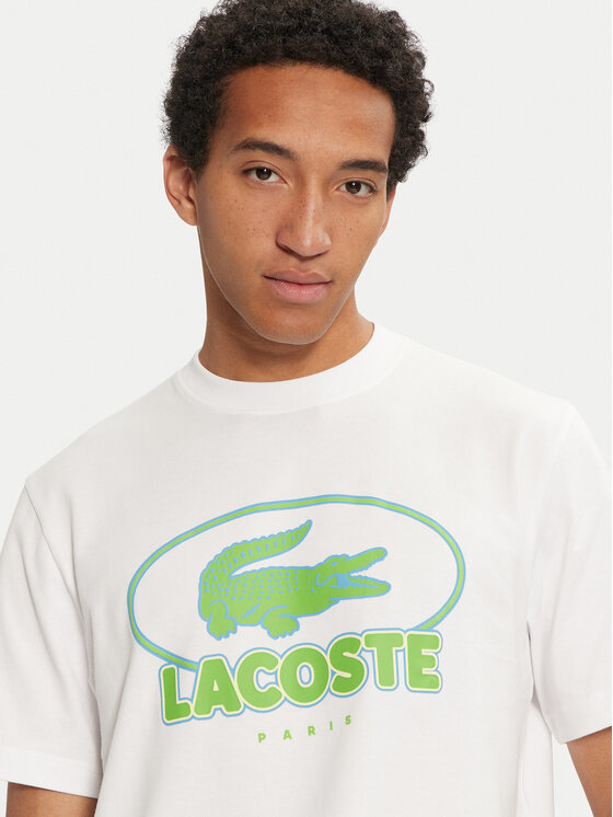 Lacoste Lacoste T-Shirt TH2806 Biały Regular Fit