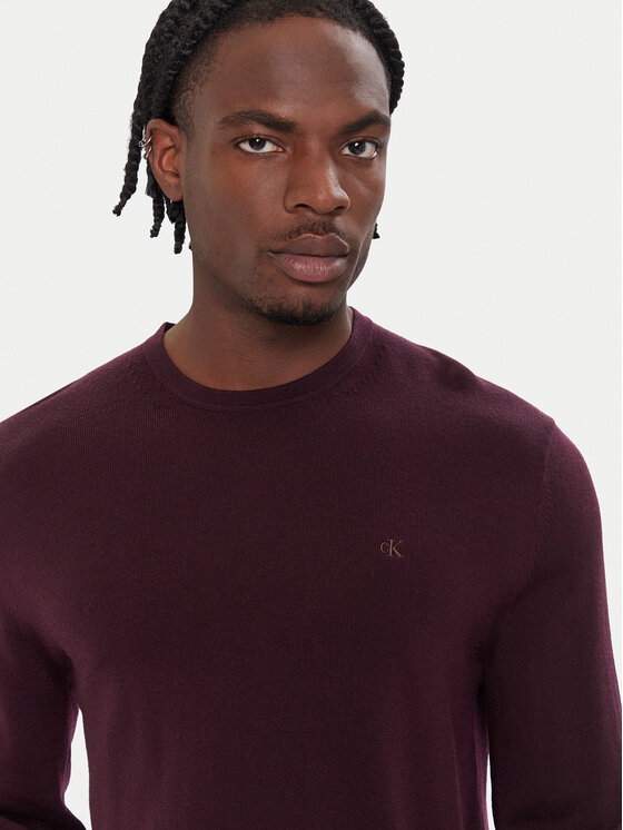 Calvin Klein Calvin Klein Pulover LV04LB305G Bordo rdeča Regular Fit