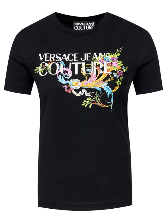 Versace Jeans Couture Versace Jeans Couture T-krekls B2HWA7KA Melns Regular Fit