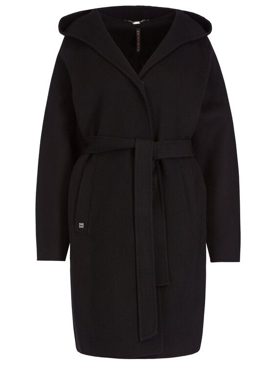 Manila Grace Manila Grace Cappotto di lana K066WU Nero Regular Fit