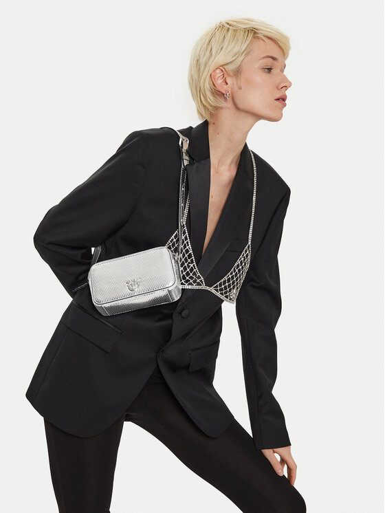 PINKO PINKO Käekott Camera Case AI 24-25 PLTT 102810 A1VG Hõbedane