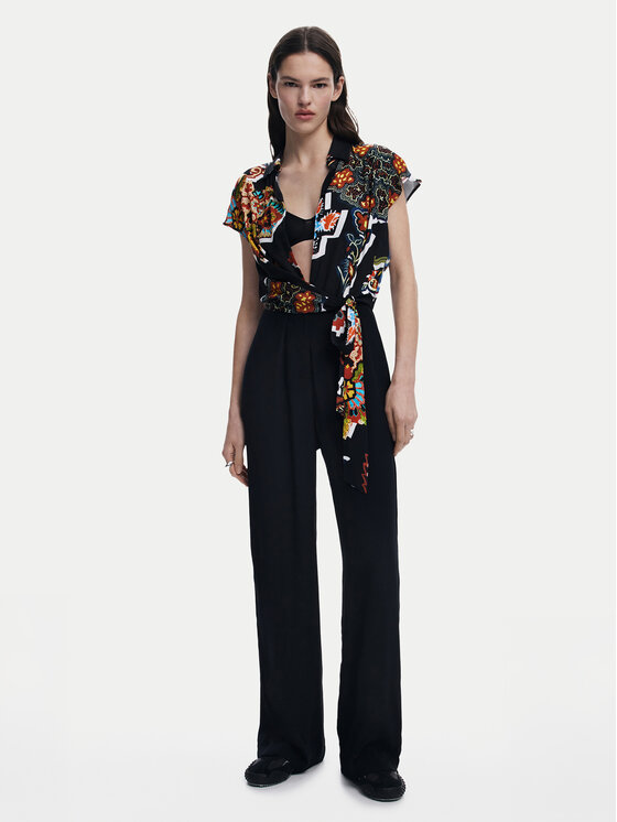 Desigual Desigual Overal Paisley 25SWPW20 Černá Regular Fit