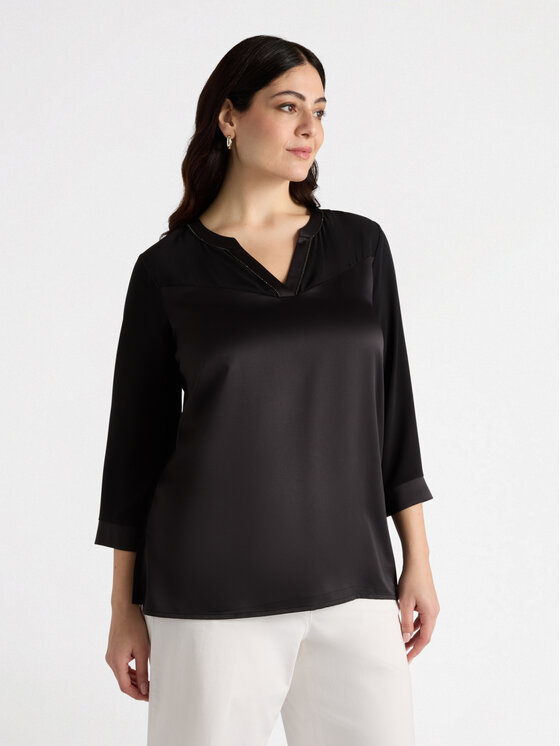 Fiorella Rubino Fiorella Rubino Bluzka G036L008349N033 Czarny Flared Fit