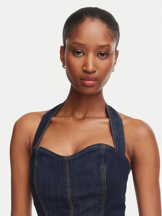 Guess Guess Jeanskleid W6YK07 D1346 Dunkelblau Slim Fit