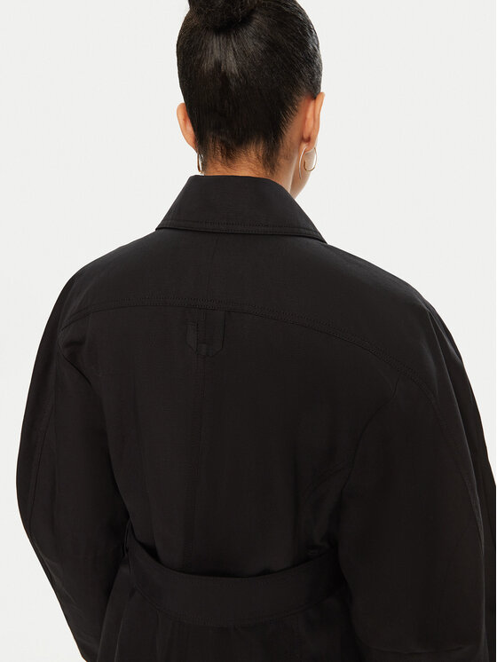 JACQUEMUS JACQUEMUS Trenčkot 24E241CO051 Černá Regular Fit