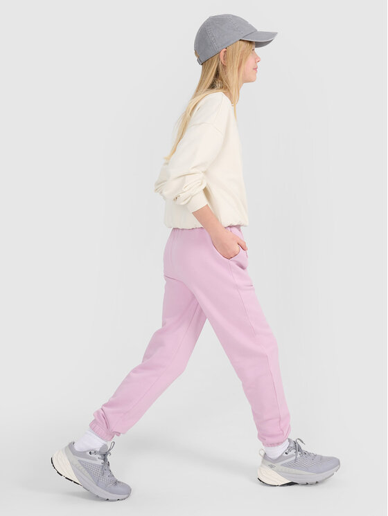 4F 4F Spodnie dresowe BASIC+ Różowy jasny Oversize