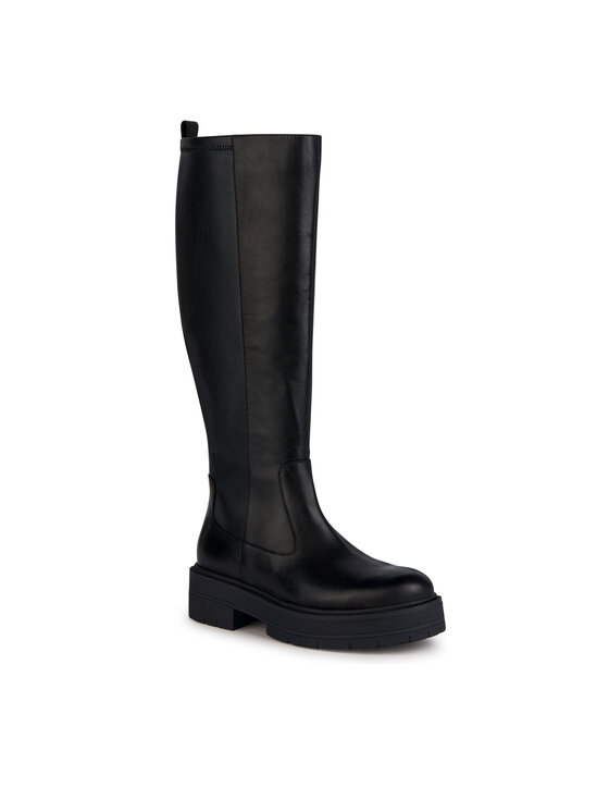 Geox Geox Cizme lungi riding D Spherica Ec7 D36VDF 043BC C9999 Negru