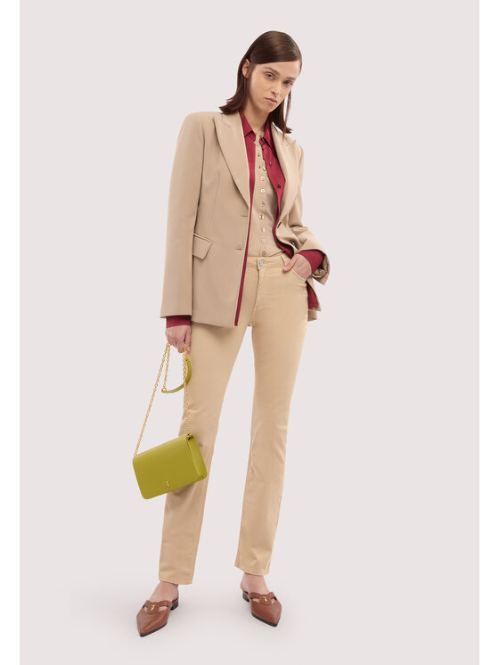 Trussardi Trussardi Spodnie materiałowe P7019300363N012 Kremowy Regular Fit