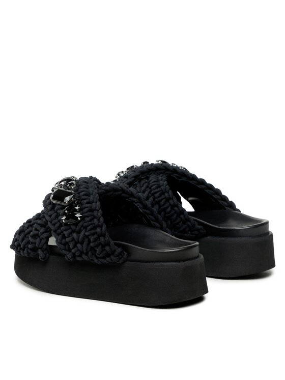 Inuikii Inuikii Παντόφλες Woven Stones 70103-106 Μαύρο