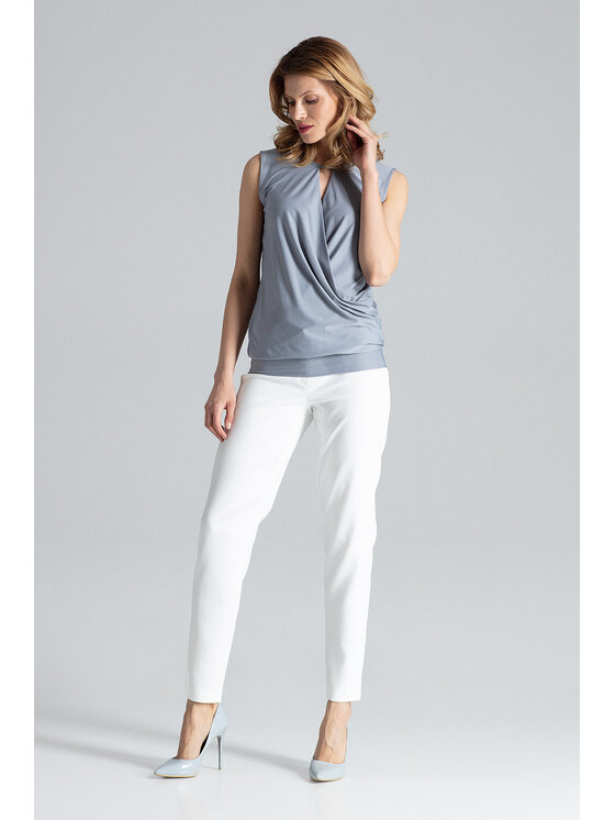 FIGL FIGL Bluzka M337 Szary Regular Fit