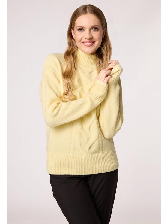 QUIOSQUE QUIOSQUE Sweter 6VF010 Żółty Regular Fit