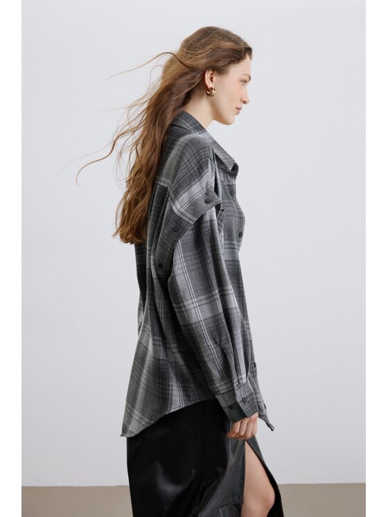 Estro Estro Camicia ER00119329 Grigio Loose Fit