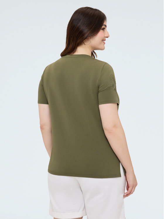Fiorella Rubino Fiorella Rubino T-shirt G0CJL009248N035 Verde Regular Fit