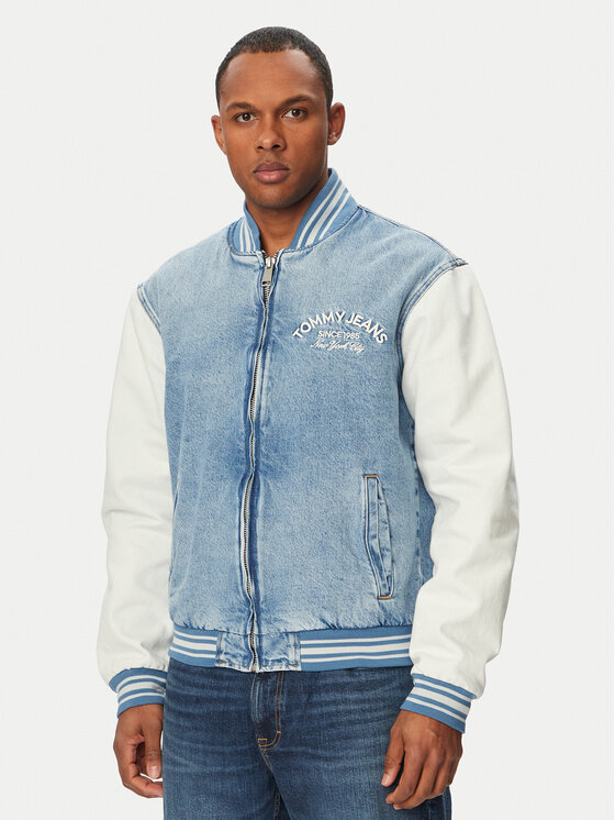 Tommy Jeans Geacă bomber DM0DM22498 Albastru Regular Fit