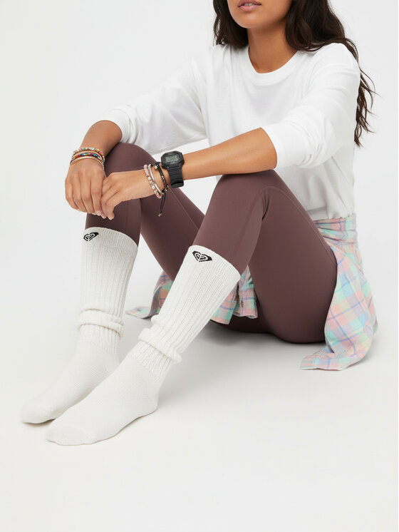Roxy Roxy Κάλτσες μακριές CEO_AS_ROXY_13P_AW25 (1-PACK) Λευκό